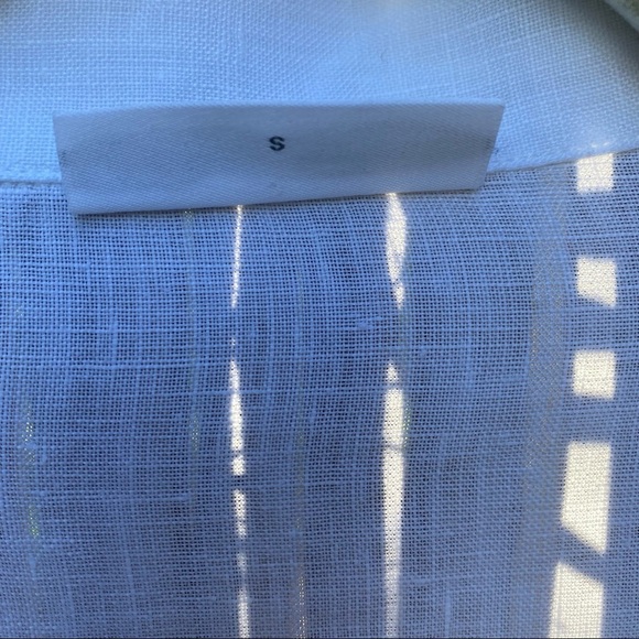 Nygårds Anna crisp white linen half button tunic shirt S - Picture 10 of 10